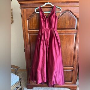 Wine Betsy and Adam Prom Dress